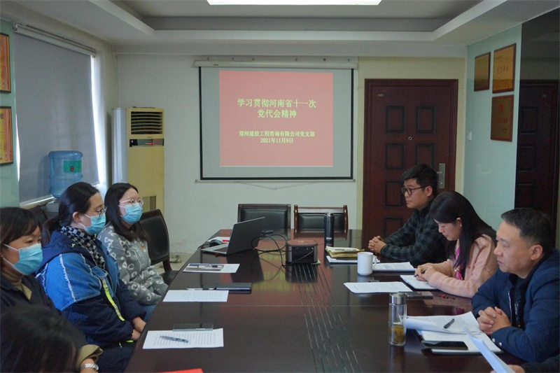 咨询党支部集中学习贯彻河南省第十一次党代会精神